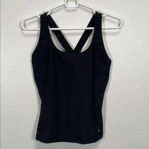 Women's Black Tank Top with shelf bra